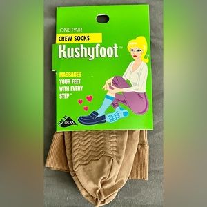 Kushyfoot crew socks- nude
